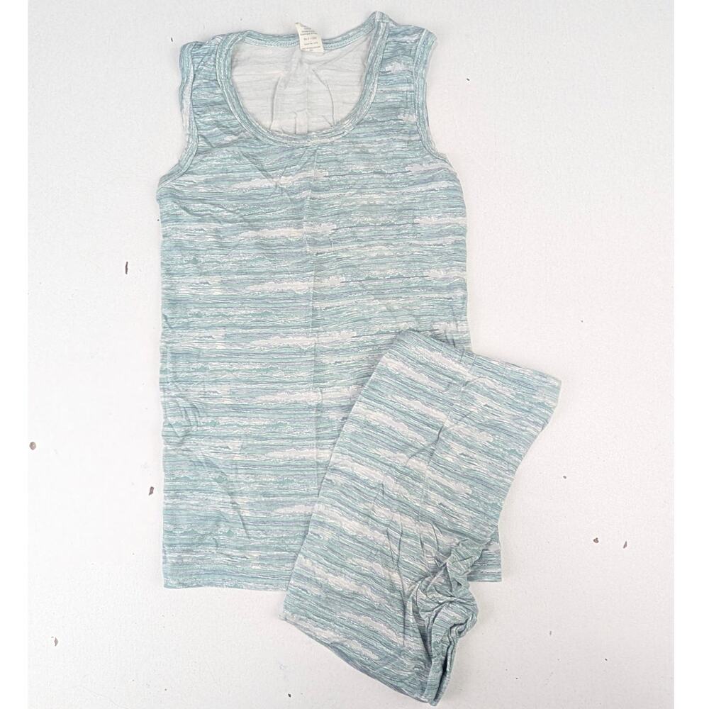 Kate Quinn Youth 6Y Bamboo Shorts & Tank Lounge Set - River (Blue/Green)